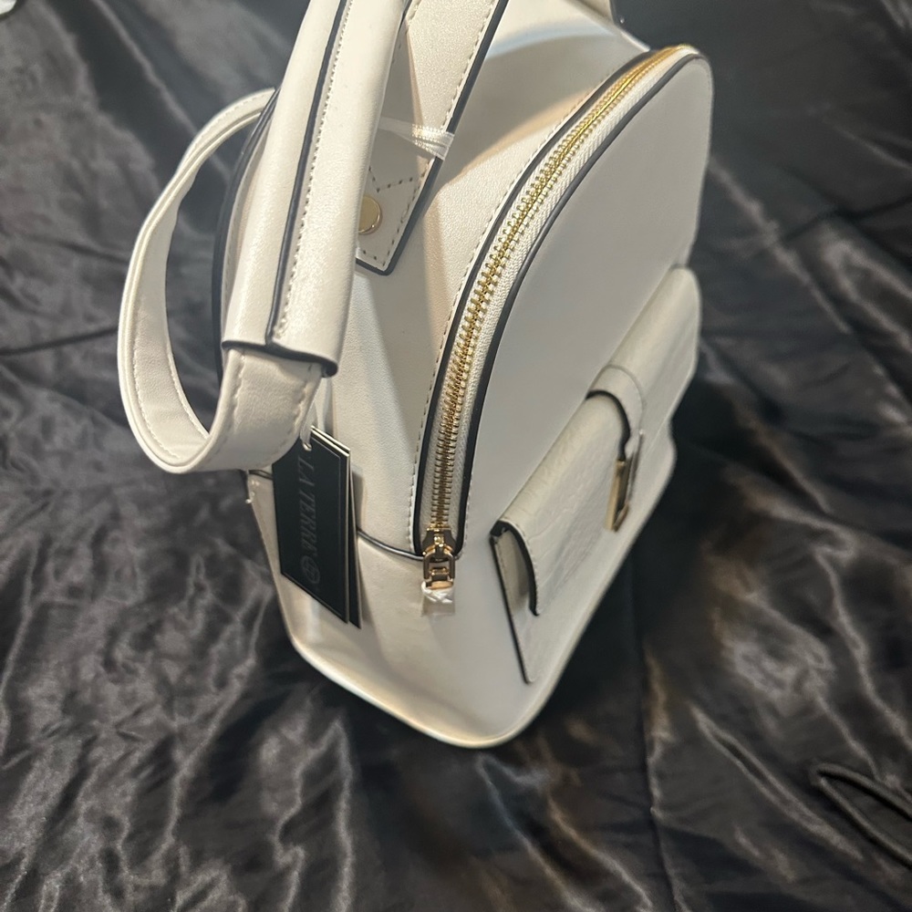 White leather backpack - Picture 3 of 4